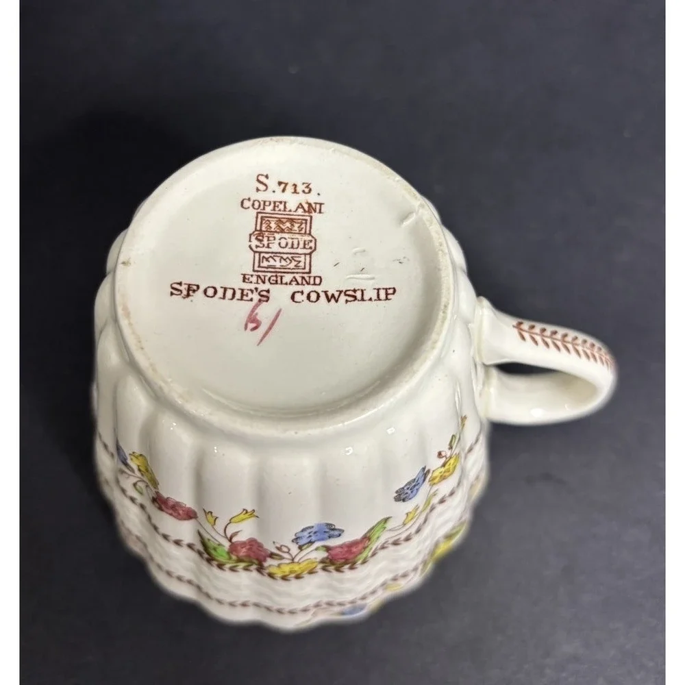 4 Copeland Spode Cowslip Cups Floral 2 3/4